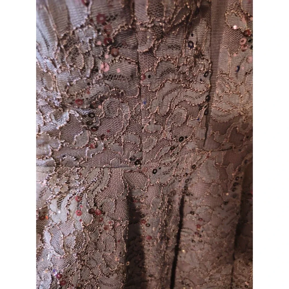 Xtraordinary Girls Purple Lace Fit & Flare Sleeveless Dress Size 5, Sequins